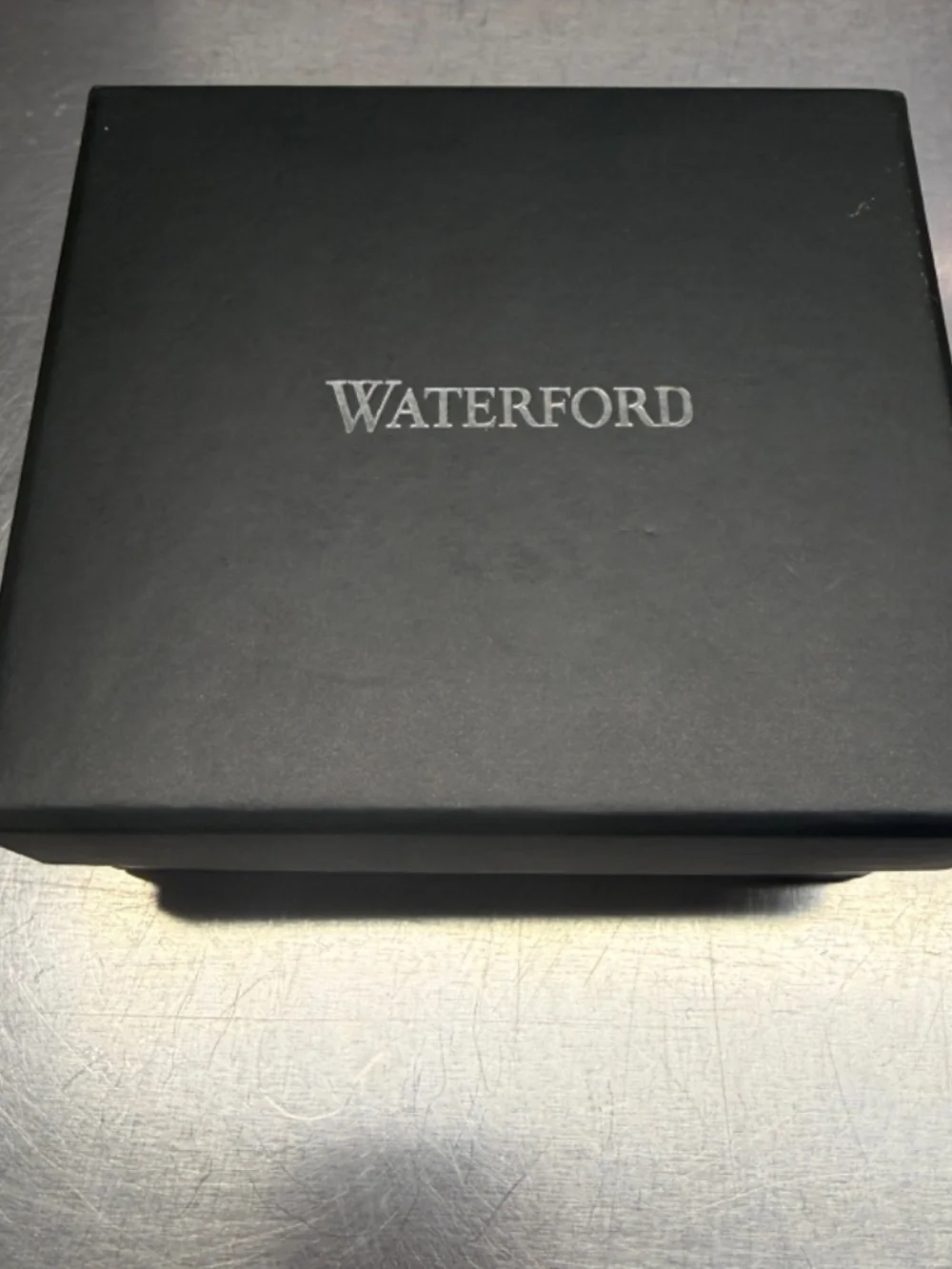 NIB Waterford Lismore Diamond Silver Ring Holder